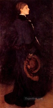  Rosa Pintura al %C3%B3leo - Arreglo en marrón y negro Retrato de Miss Rosa Corder James Abbott McNeill Whistler